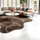 Handcrafted Brown Pattern Organic Modern Living Rug
